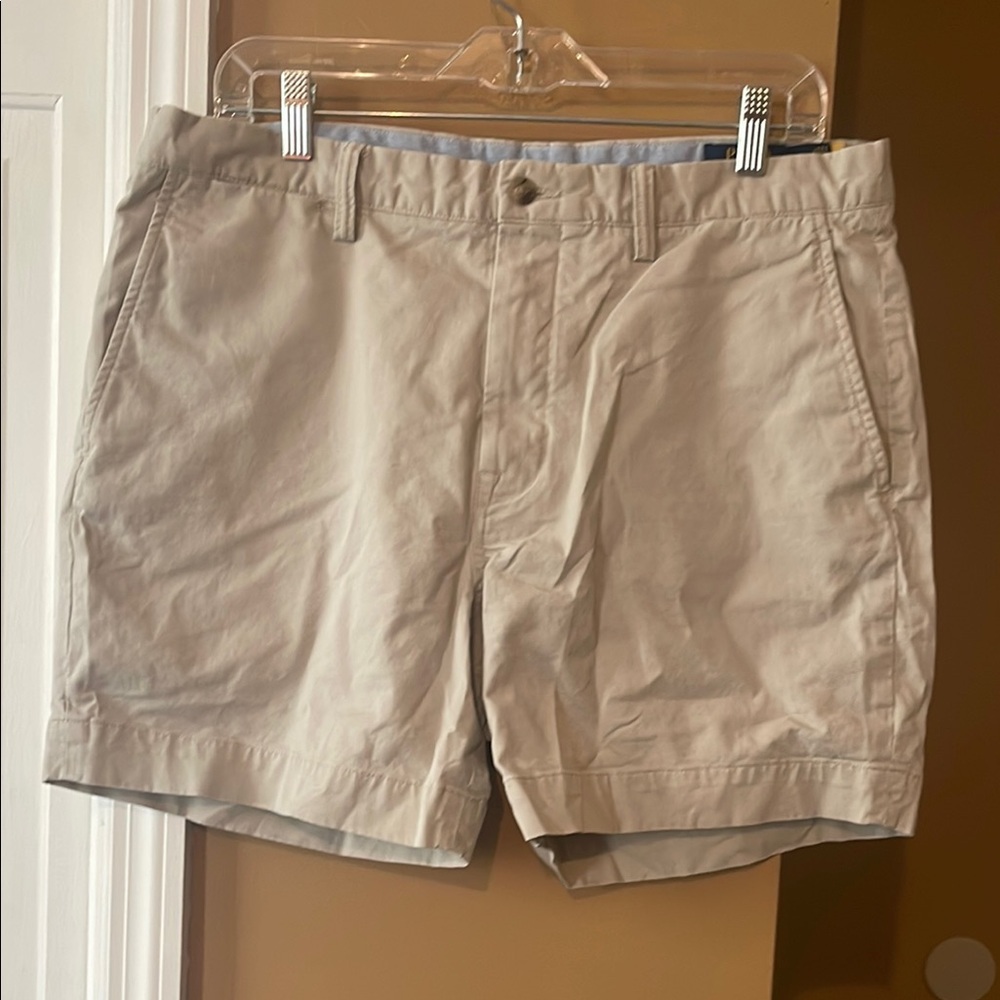 Ralph Lauren Tan Flat Front Shorts